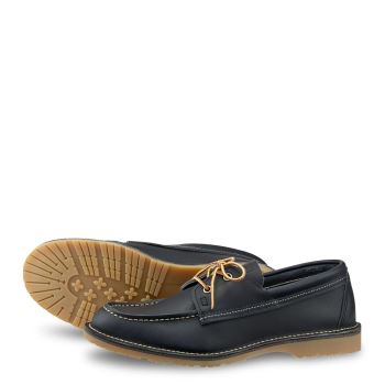 Red Wing Weekender Camp Moc Navy Portage Leather Oxford Schoenen Heren Zwart - 3332